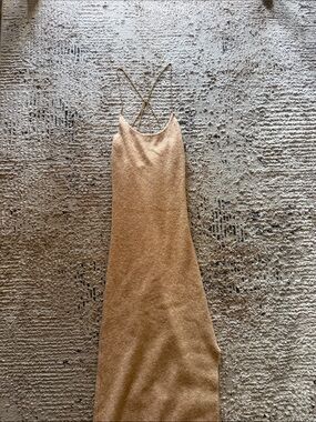 Zara Strappy Slip Dress in Camel